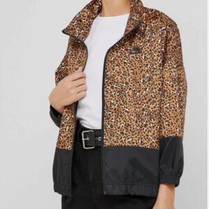 Nike Leopard Print Windbreaker XS | Animal Print Full Zip Jacket